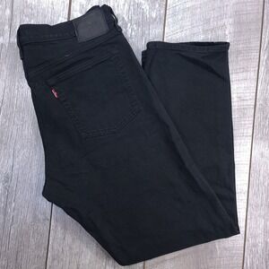 Levis Jeans Womens 31 Premium Wedgie Straight Black Big E Denim High Rise